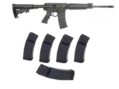 ATI OMNI HYBRID MAXX AR Rifle - Black | 5.56NATO | 16" barrel Bundled w/ 5 ATI Schmeisser S60 Magazine - Black | .223/5.56 | 60rd | Gen 2 Military/LEO Edition