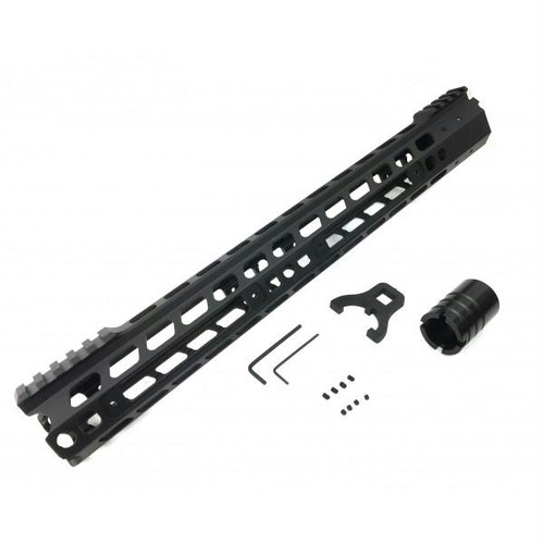 Manticore Arms AR15 Transformer Rail Gen 2 - Black | 15'' | 6 Polymer Grip Panels