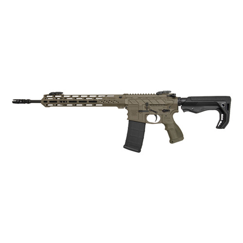 FosTech Stealth Lightning AR15 Rifle - OD Green | 5.56NATO | 16" Faxon Barrel | Mach-2 13" M-LOK Rail | Nickel Boron Low Mass BCG | FosTech Tomahawk Stock