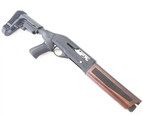 Black Aces Tactical Pro Series S Mini Shotgun - Walnut | 12ga | 10" Barrel | SBA3 Brace