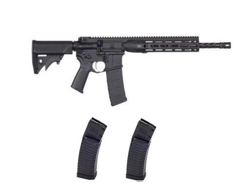 LWRC DI Direct Impingement M-LOK Rifle - Black | 5.56NATO | 16.1" Barrel bundled w/ ATI Schmeisser S60 Magazine - Black | .223/5.56 | 60rd | Gen 2 Military/LEO Edition