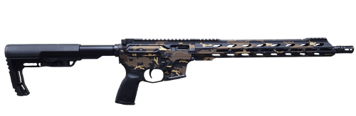 Live Free Armory LF9 CHALLENGER Billet AR-9 Rifle - Midnight Bronze Camo | 9mm | 16" Barrel | LFA Lightweight 15” M-Lok Free Float | Battle Link Minimalist Stock