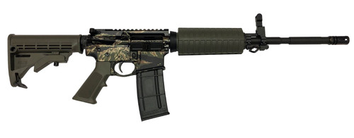 R Guns TRR15 Forged AR15 Rifle - Tiger Stripe Camo| 5.56NATO | 16" Barrel | A2 Handguard | M4 Butttock | A2 Flash Hider