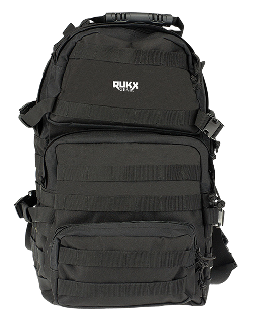 Rukx Gear ATICT3DB Tactical 3 Day Black 600D Polyester