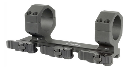 Midwest Industries Extreme Duty Quick Detach Aluminum 34mm Scope Mount - Black | Cantilever Offset