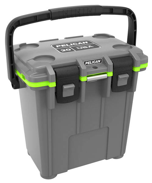 PELICAN 20Q-1-DKGRYEGRN 20QT ELITE COOLER GRY/GRN