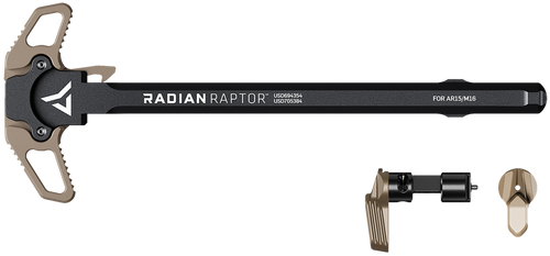Radian Weapons R0299 Raptor  Charging Handle & 45/90 Talon Safety, FDE, Ambi Controls, Fits Mil-Spec AR-15/M16 Platform