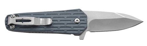 Camillus 19399 Wedge  2.25" Folding Spear Point Plain Silver Carbonitride Titanium 420 Stainless Steel Blade, Blue Textured GFN Handle