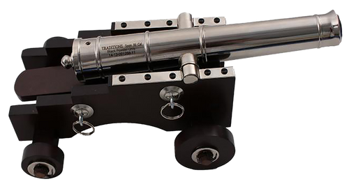 Traditions KCN8041 Old Ironsides Mini Cannon 50 Cal 9" Silver Barrel Breech Action