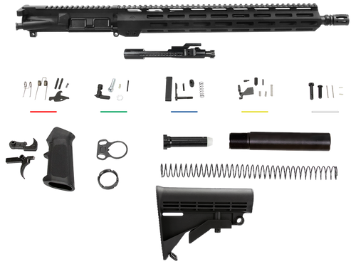 Aim Sports AR5CUB5 Complete Build Kit  5.56x45mm NATO 16" Aluminum Black Hard Coat Anodized Receiver for AR-15