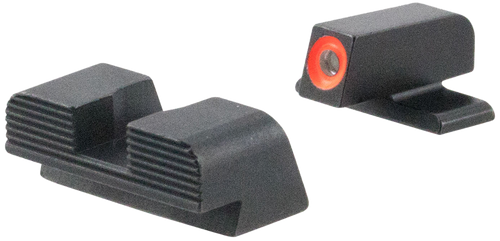 AmeriGlo SG434 Protector Sight Set for Sig Sauer  Green Tritium Orange Outline Front Sight-Black Serrated Rear Sight