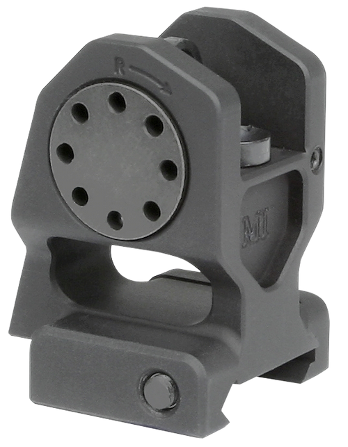 Midwest Industries MICBUIS Combat Rifle Rear Fixed Sight  Black Hardcoat Anodized for AR-15, M16, M4