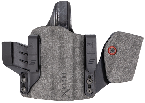 Safariland INCOG0835A0CX261MC IncogX  w/Mag Caddy IWB Black/Gray Boltaron Belt Clip Fits Glock 17/19 Right Hand