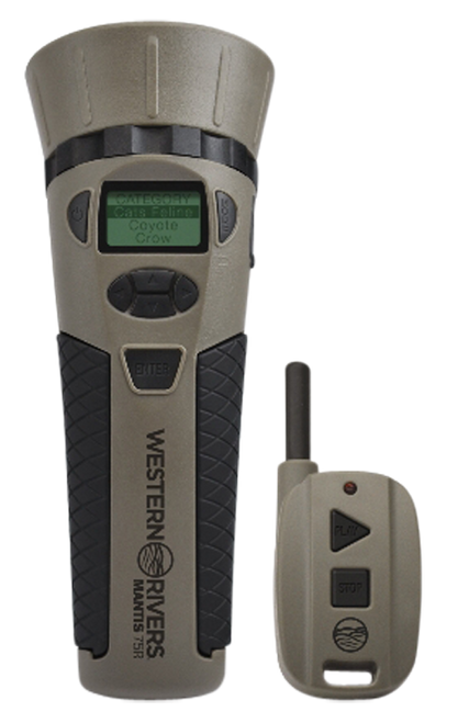 Western Rivers GC75 Mantis 75R Electronic Call Multiple Sounds Attracts Predators Features Remote Control Brown Polymer