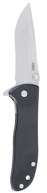 CRKT 6450D2 Drifter  EDC 2.88" Folding Drop Point Plain Stonewashed D2 Steel Blade, Black Textured G10 Handle