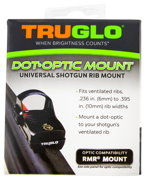 TruGlo TGTG8954U2 Universal Shotgun Rib Mounts  Black Trijicon RMR