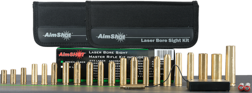AimShot  Master Kit  Multi-Caliber Bore Sight with Green 532nM Laser & Uses 2 AAA Batteries for Rifles (Batteries Not Included)