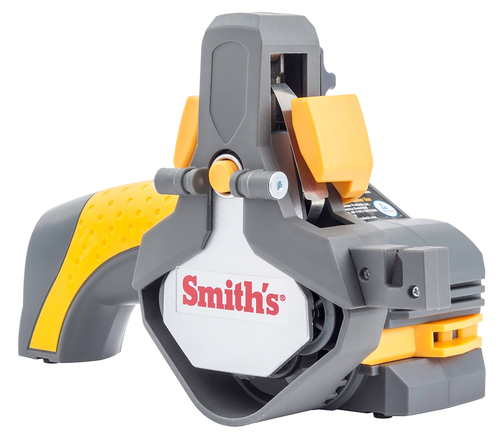 Smiths Products 50969 Knife & Tool Sharpener Cordless Hand Held Fine/Medium/Coarse Ceramic Sharpener Gray/Yellow