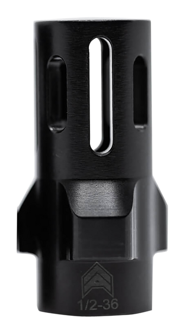 Angstadt Arms AA093LHB36 Flash Hider  Black Hardcoat Anodized Steel with 1/2"-36 tpi Threads 1.42" OAL for 9mm Luger