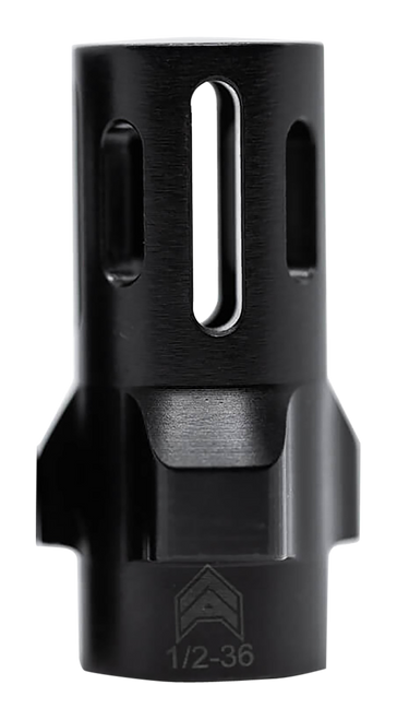 Angstadt Arms AA093LHB36 Flash Hider  Black Hardcoat Anodized Steel with 1/2"-36 tpi Threads 1.42" OAL for 9mm Luger