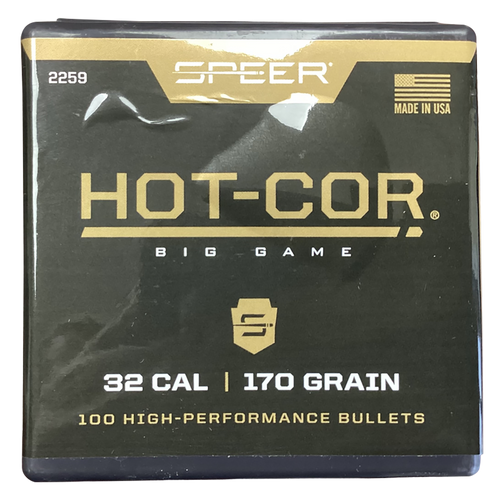 Speer 2259 Hot-Cor  32Cal 170gr Soft Point Flat Nose 100 Per Box/5 Case
