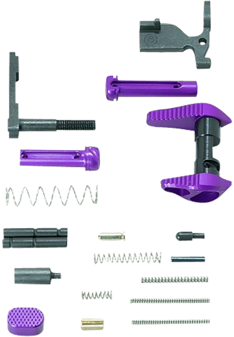 Timber Creek Outdoors ARLPKPPA Lower Parts Kit  Purple Anodized Aluminum for AR-15