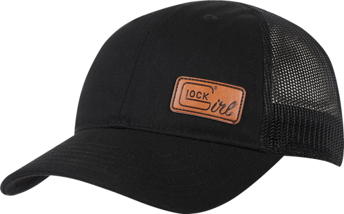 Glock AP96239 Ponytail Hat  Black Leather Glock Girl Patch