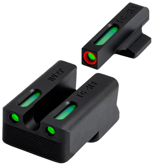 TruGlo TGTG13NV2PC TFX Pro  Green Tritium & Fiber Optic Orange Outline Front Sight Green Tritium & Fiber Optic Rear Sight