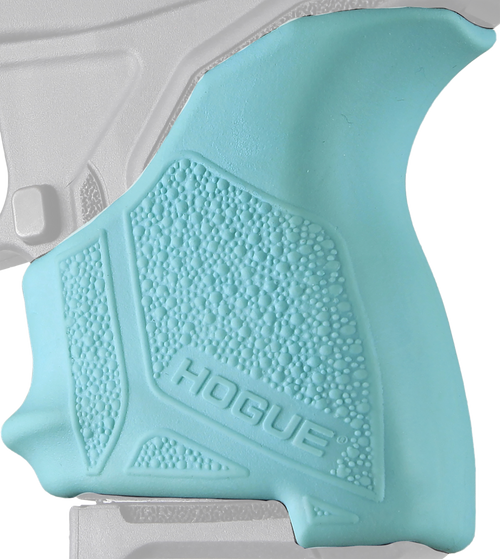 Hogue 18124 HandAll Beavertail Grip Sleeve made of Rubber with Textured Aqua Blue Finish for Ruger LCP II