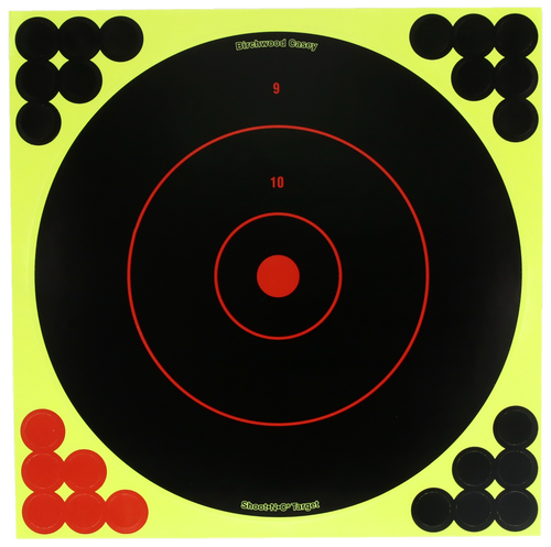 Birchwood Casey TDSNC1225PK Target Dispenser  Adhesive Paper 12" Bullseye Includes Pasters 25 Per Pack