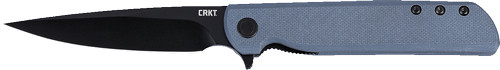 GRAY/BLACK G10CRKT LCK PLUS 3.3" PLAIN EDGE 