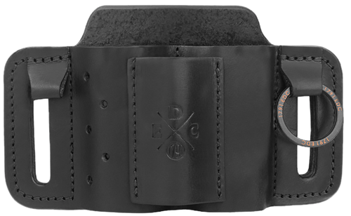 1791 Gunleather MNESMFBLKA EDC Mini Easy Slide OWB Black Leather Belt Slide Ambidextrous