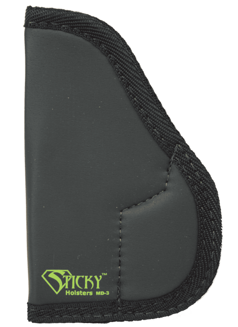 Sticky Holsters MD3 MD-3  Black/Green Latex Free Rubber Fits Walther PPK Ambidextrous