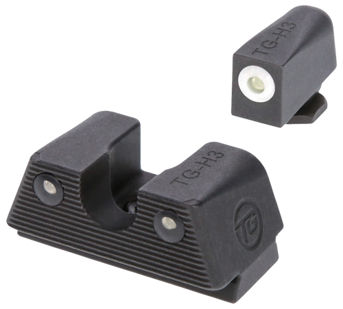 TruGlo TGTG231G1XA Tritium X  White Outline Tritium Front/Green Tritium Rear/Black Nitride Fortress Frame, Compatible w/Glock 42/43/43X/48 Except MOS, Front Post/Rear Dovetail Mount