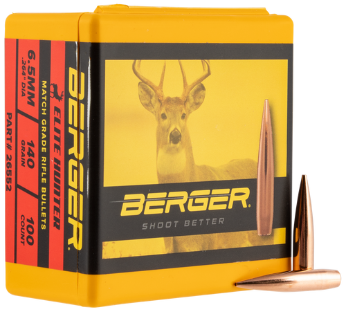 Berger Bullets 26552 Elite Hunter Match Grade 6.5mm 140gr Boat Tail 100/Box