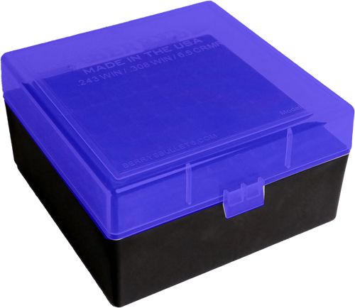 Berry's 87439 Ammo Box  Blue/Black Polypropylene 100rd