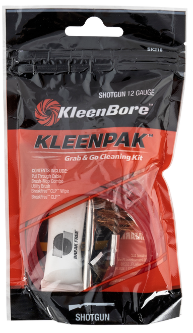 KleenBore SK21610 Grab & Go Cleaning Kit 12 Gauge Shotgun 10 Per Pack