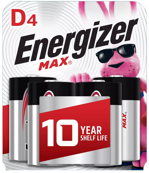 Energizer E95BP4 MAX D Batteries  Black & Silver Alkaline 1.5 Volt, Qty (12) 4 Pack