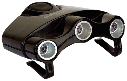 Cyclops CYCHC1W Orion Hat Clip Light 17.5 Lumens Green/White/UV LED Bulb Black Clip-On