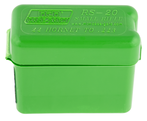 MTM Case-Gard RS2010 Ammo Box Belt Style Multi Caliber Green Polypropylene 20rd