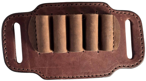 1791 Gunleather HNTABS12BRWA Ammo Belt Slide Brown Leather 12 Gauge