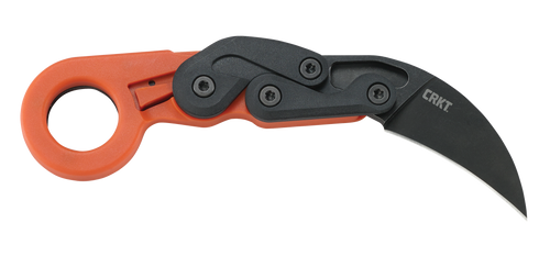 CRKT 4041O Provoke  2.47" Folding Plain Black Stonewashed 4116 Stainless Steel Blade/Orange Grivory Handle Includes Pocket Clip