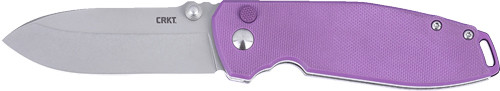 VIOLET/SS BUTTON LOCK D2CRKT SQUID XM 2.9" FINE EDGE 