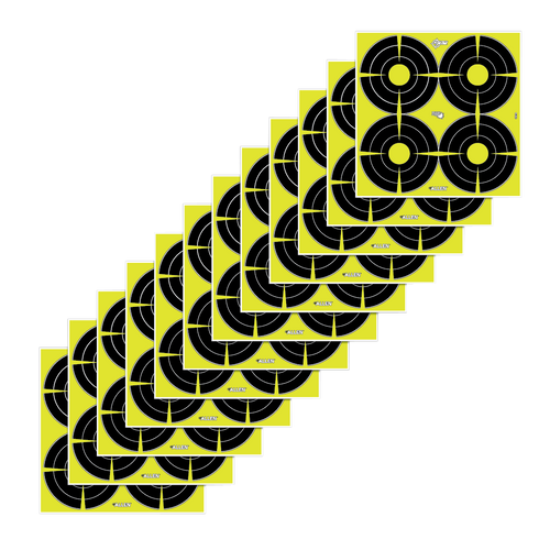 EZ-Aim 15218 Splash Reactive Target SPOT Paper Hanging 12" x 12" Black/Yellow 12 PK