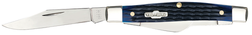 Case 02806 Stockman  Medium 2.42"/1.58"/1.57" Folding Clip/Sheepsfoot/Pen Plain Mirror Polished Tru-Sharp SS Blade/Rogers Corn Cob Jigged Blue Bone Handle