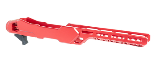Timber Creek Outdoors ERC1022R Enforcer Rifle Chassis Red Aluminum Fits Ruger 10/22 Compatible w/ MSR Buffer Tubes