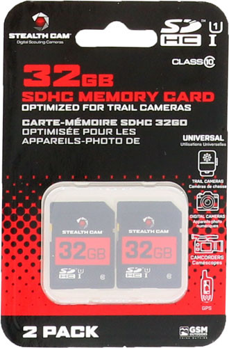 32GB 2PK SUPER SPEED CLASS 10STEALTH CAM SDHC MEMORY CARD 