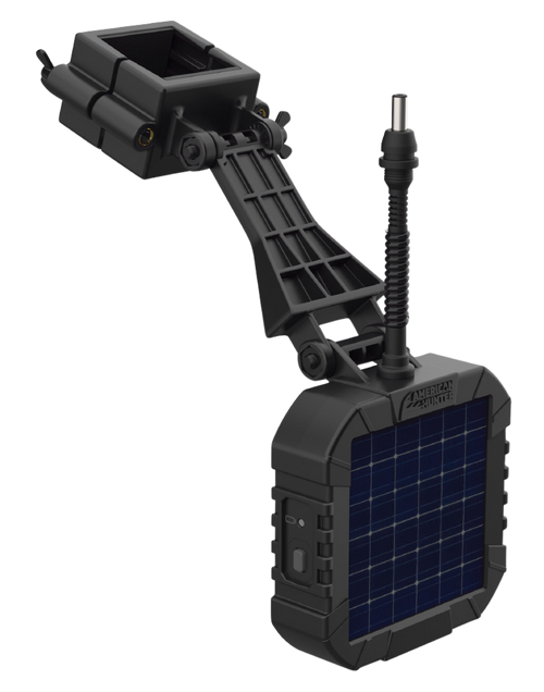 American Hunter AHSLR Power Solar Panel Fits XD-Pro/XDE-Pro/Econ Feeder Kits 6V Internal Rechargeable Li-ion Battery Black