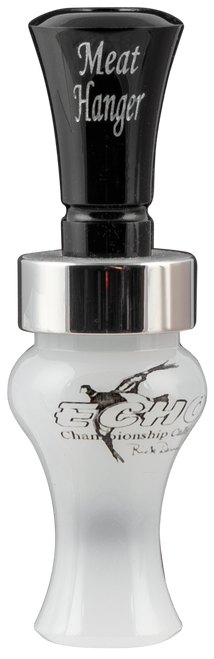 Echo Calls 79010 Meat Hanger  Double Reed Mallard Sounds Attracts Ducks Black/Pearl Acrylic