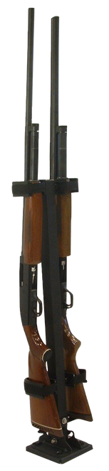 Rugged Gear 10082 Floor Mount Gun Rack  2 Rifle/Shotgun Black Metal